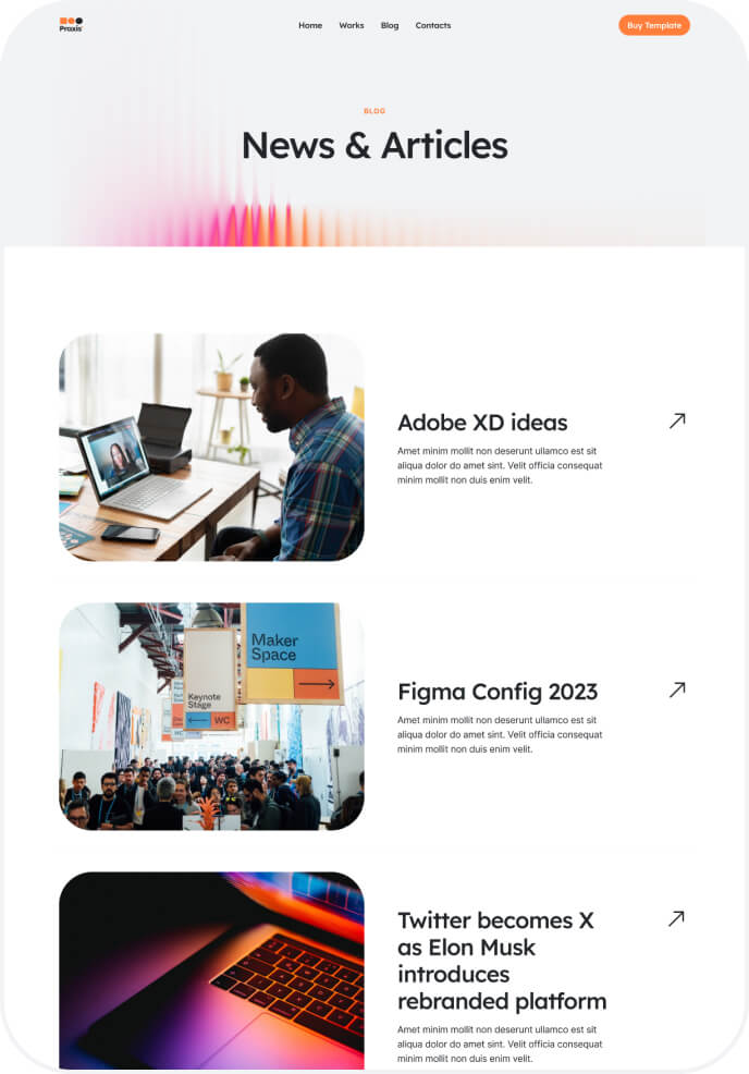 Image with templates features