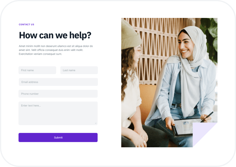 Image with example templates