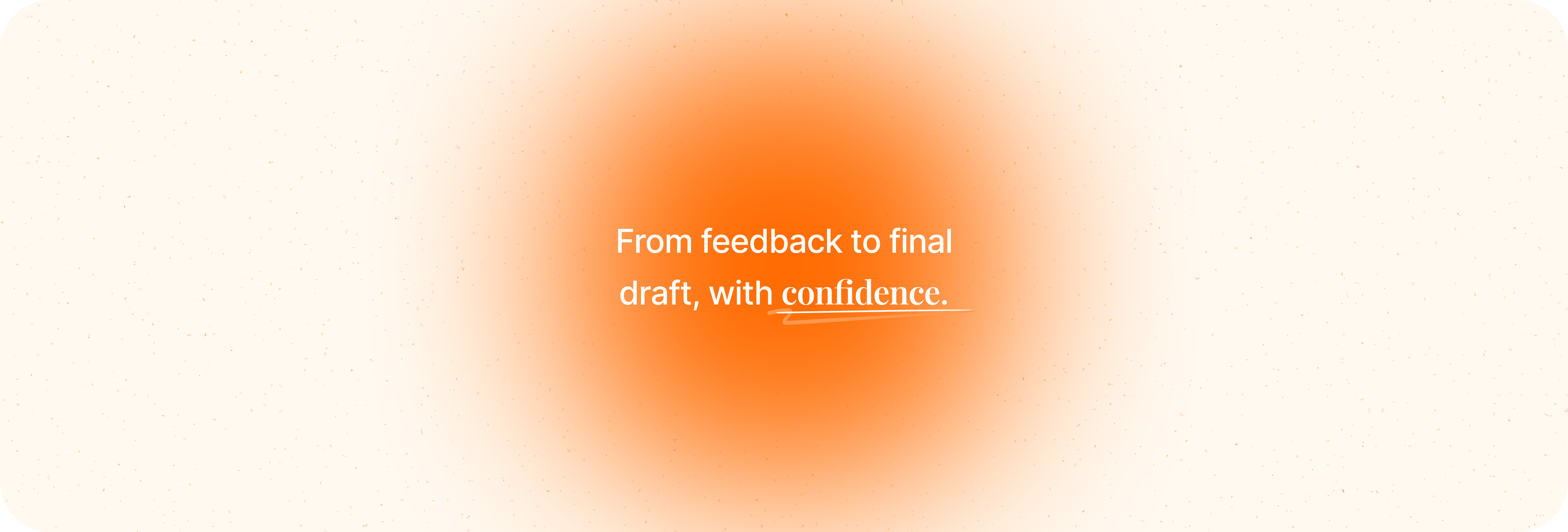 Student revising work with AI-assisted feedback, moving from feedback to a confident final draft.
