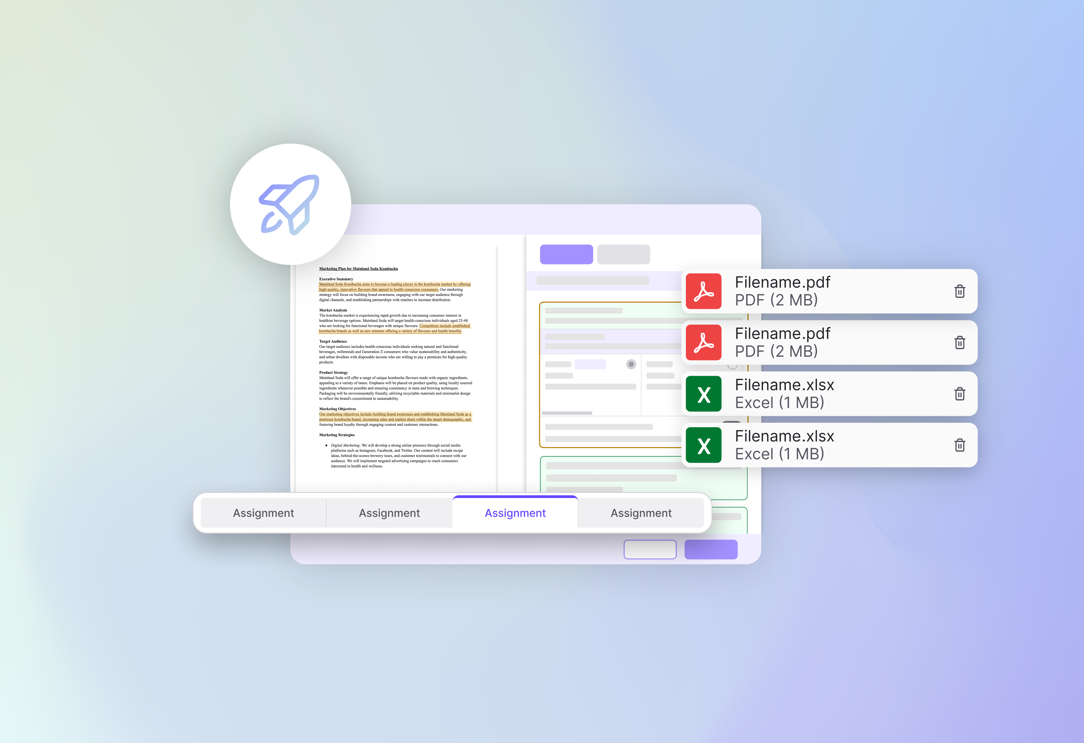 Instructor grading view with multiple uploaded files organized in a single assignment submission