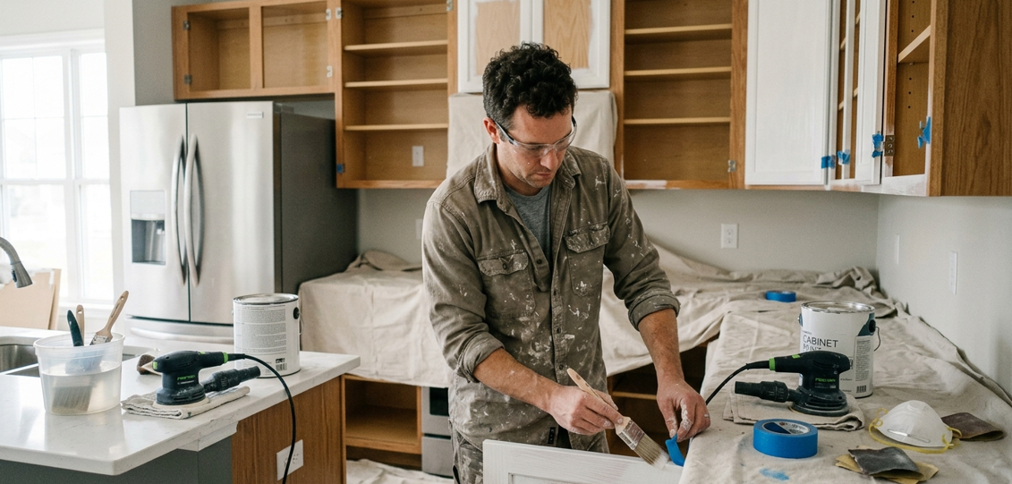 painting vs staining cabinets