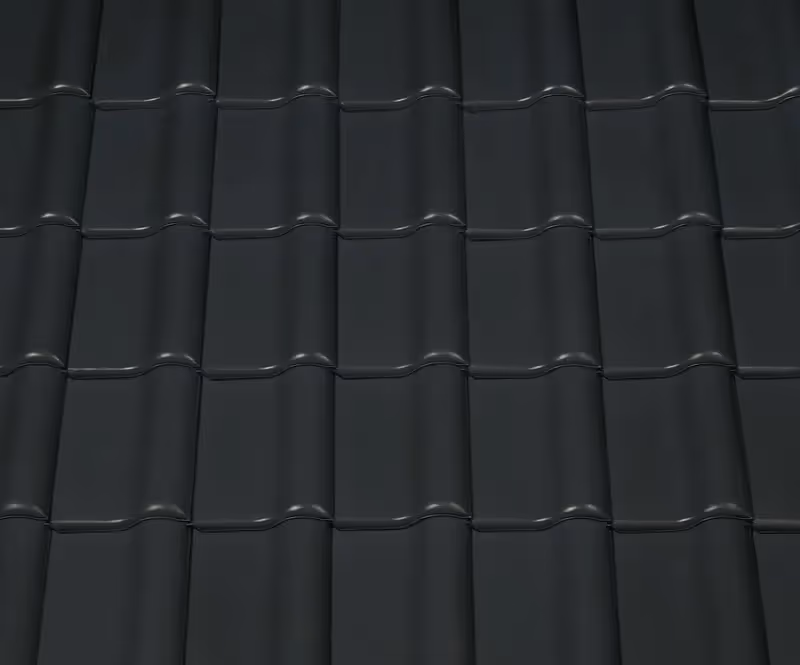 Керамічна Черепиця Creaton Magnum Чорна Матова Ангобована