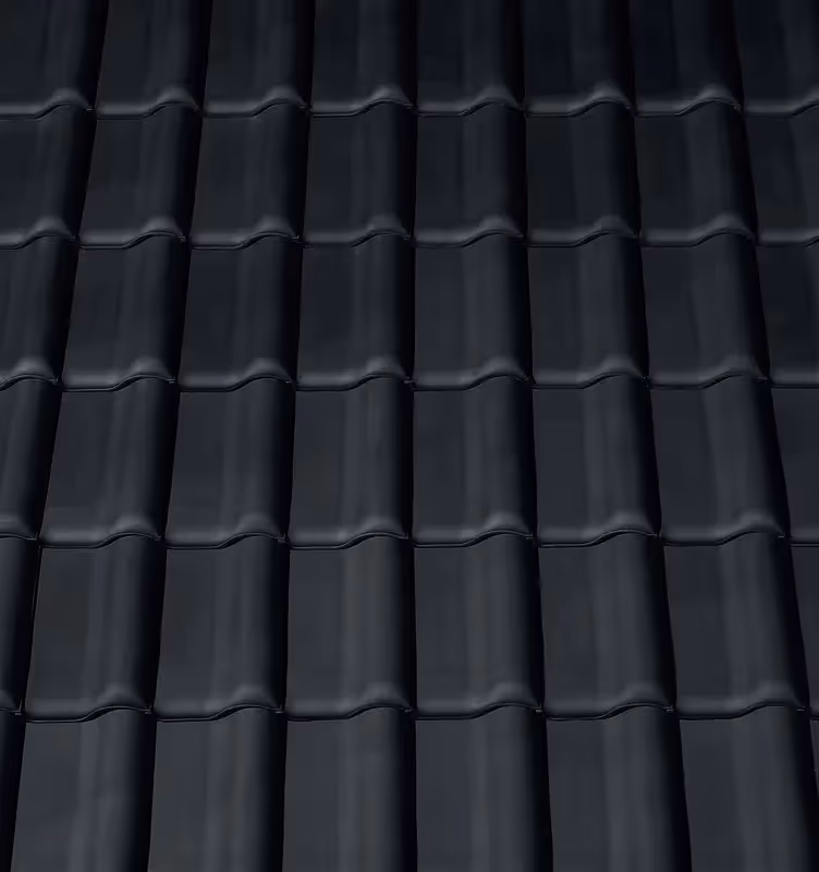 Керамічна Черепиця Creaton MZ3 Чорна Матова Ангобована