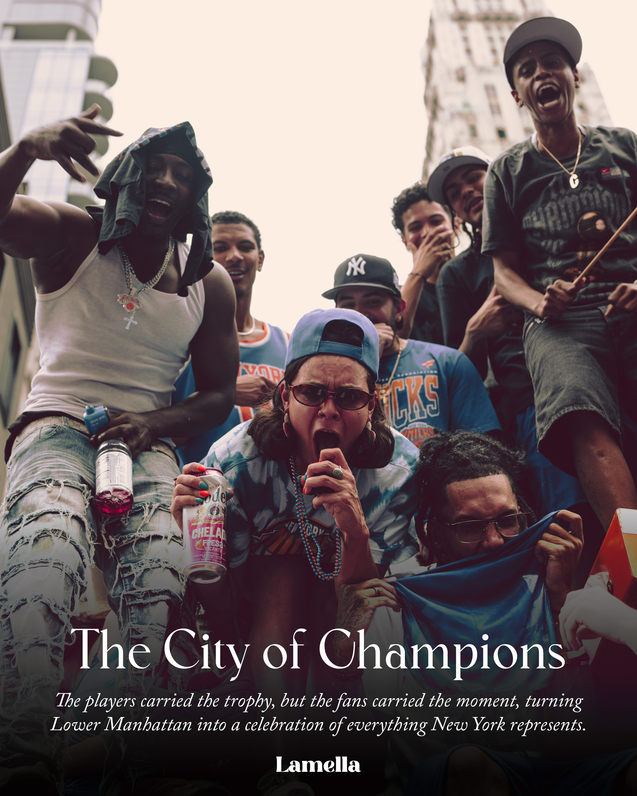 2026 New York Knicks Championship Parade in Manhattan Photographed by Studio Lamella at the Canyon of Heroes in Lower Manhattan.