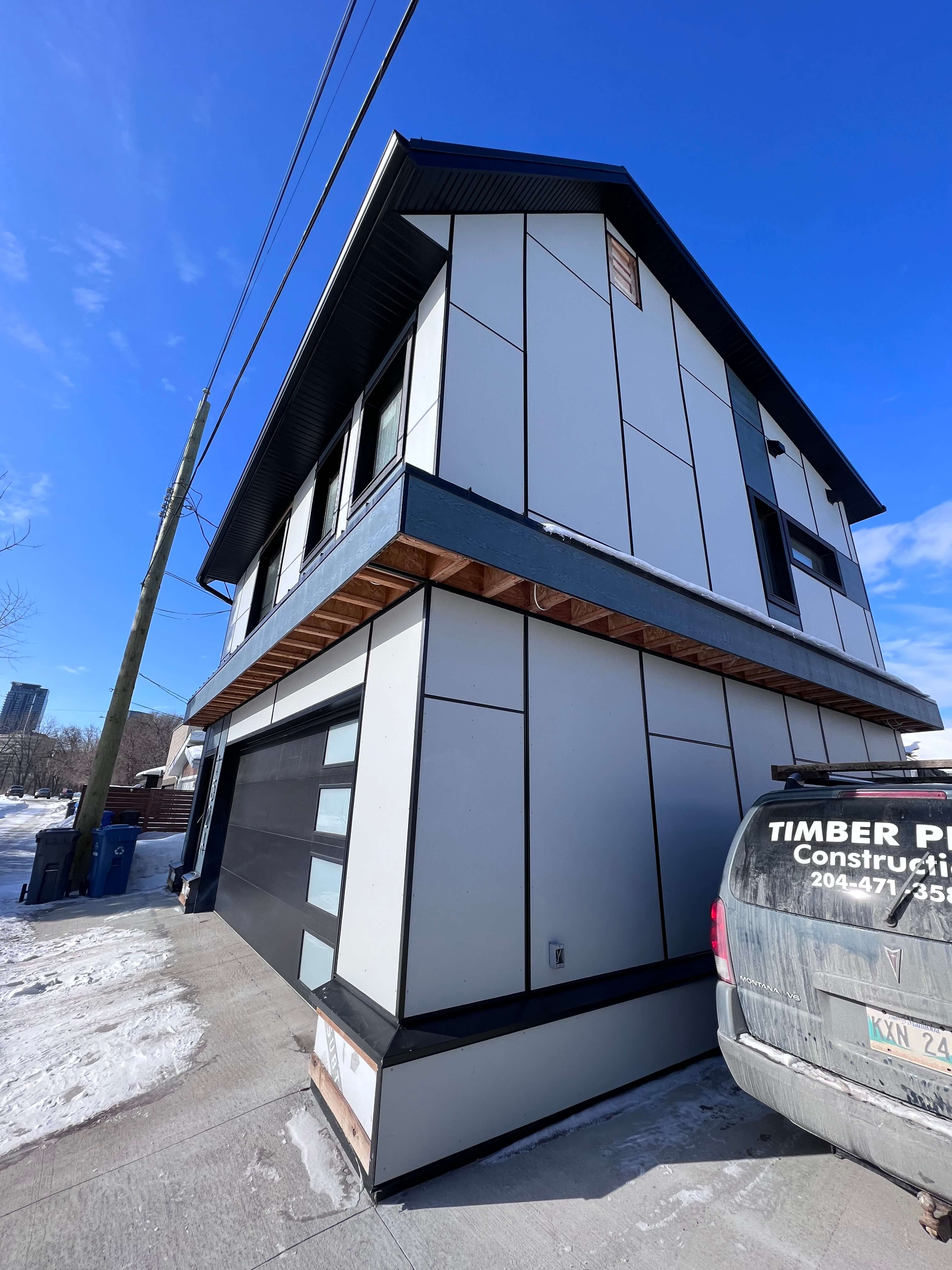 Exterior trim installation on modern homes