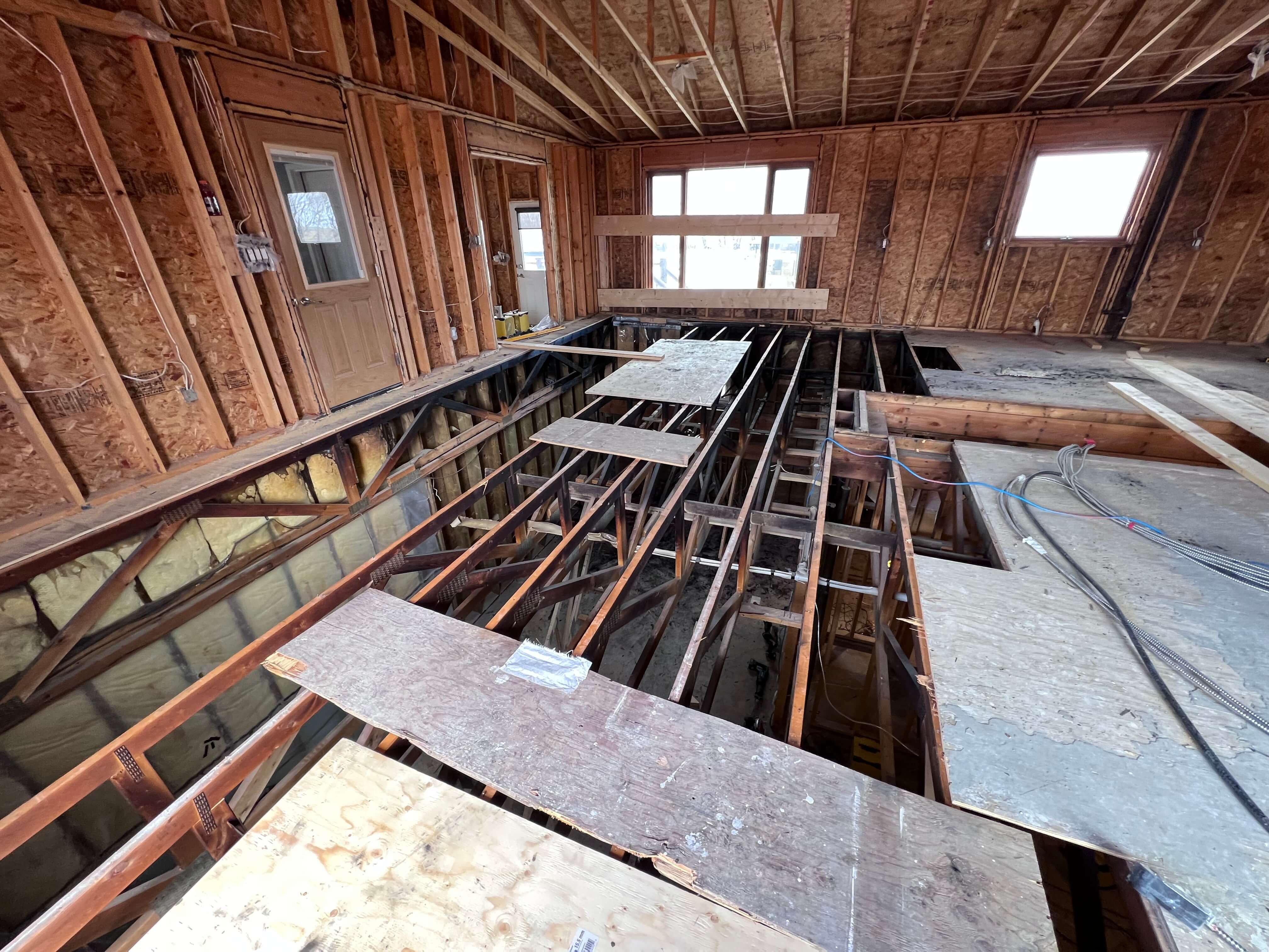 Reframing and structural work in town house