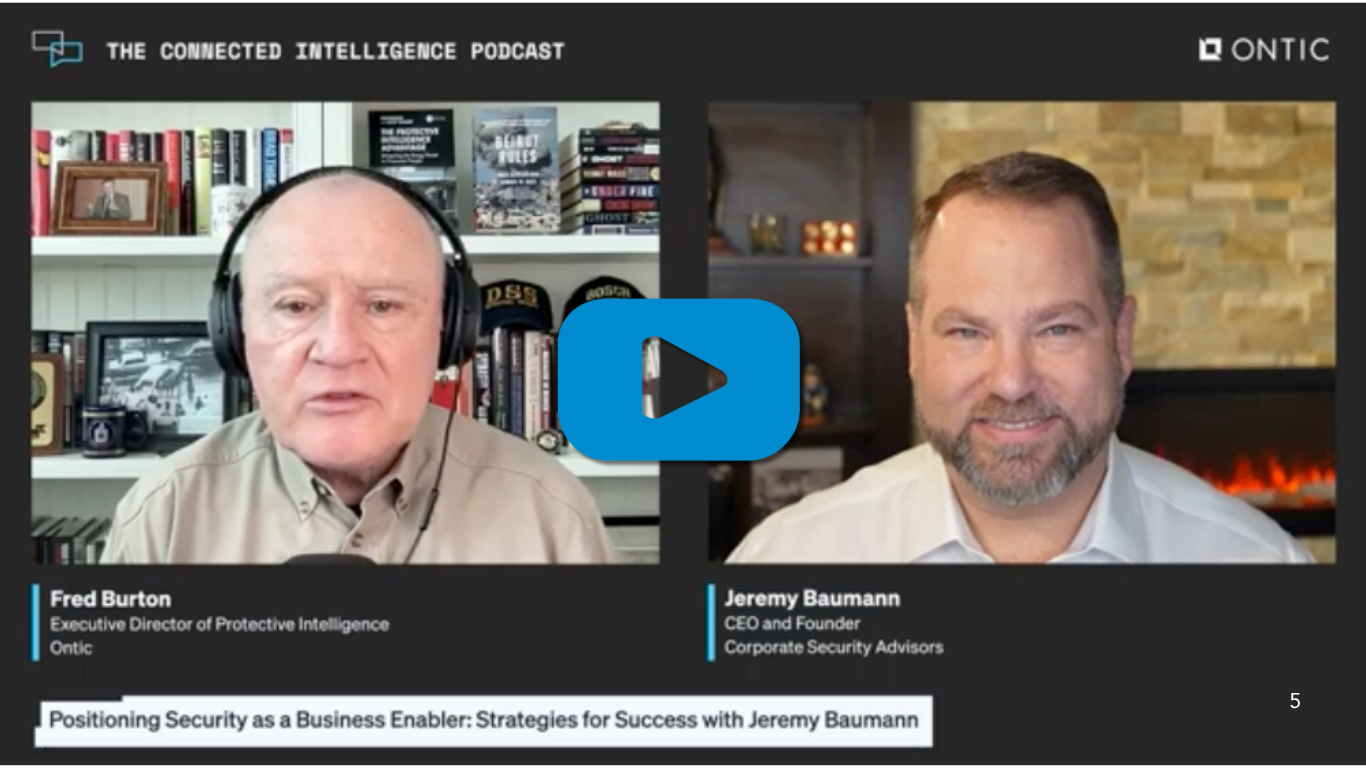 Screen capture of podcast discussion about Security Strategy, Security as A Business Enabler and paths for success.
