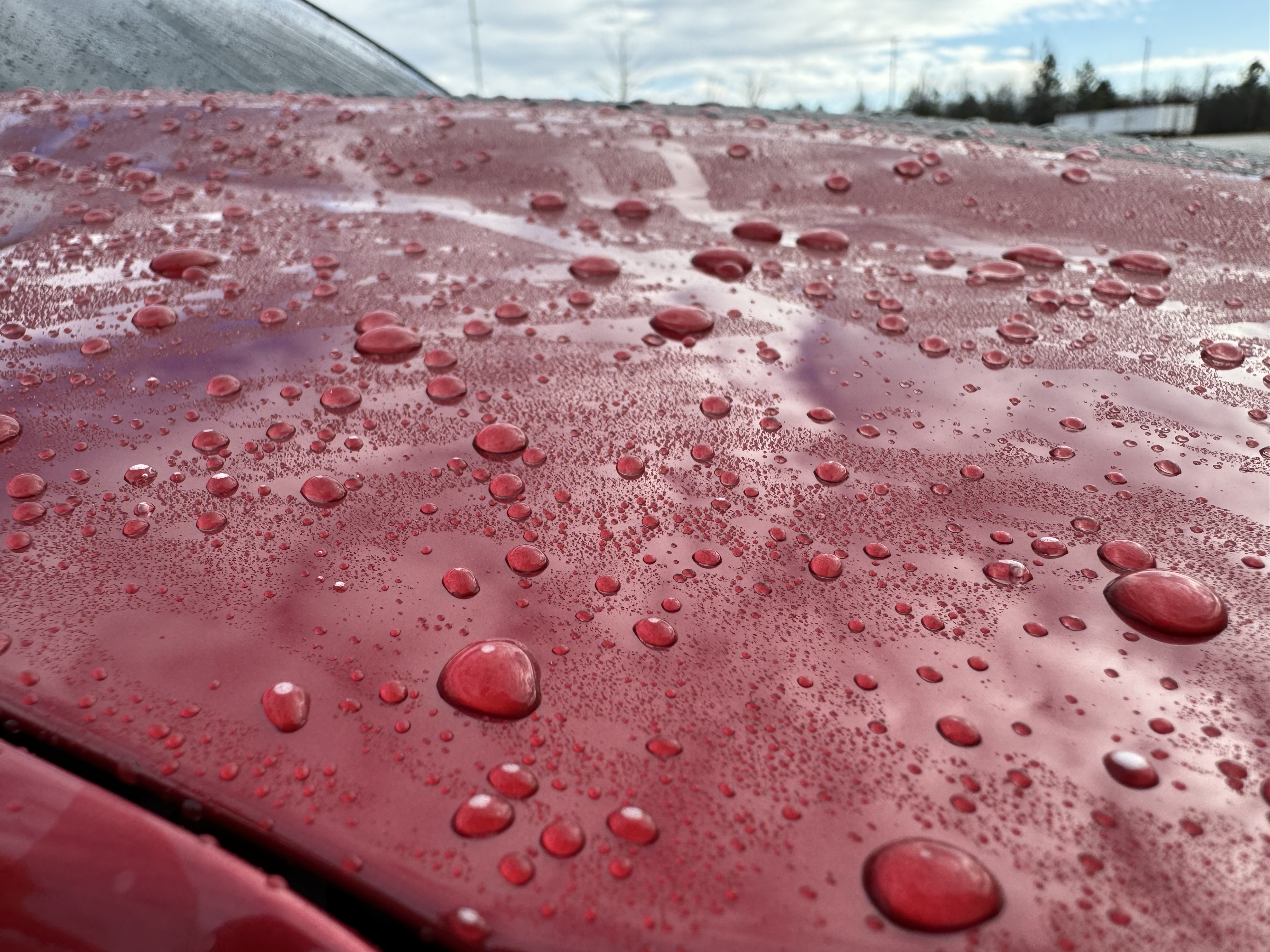Water beading after ceramic coating