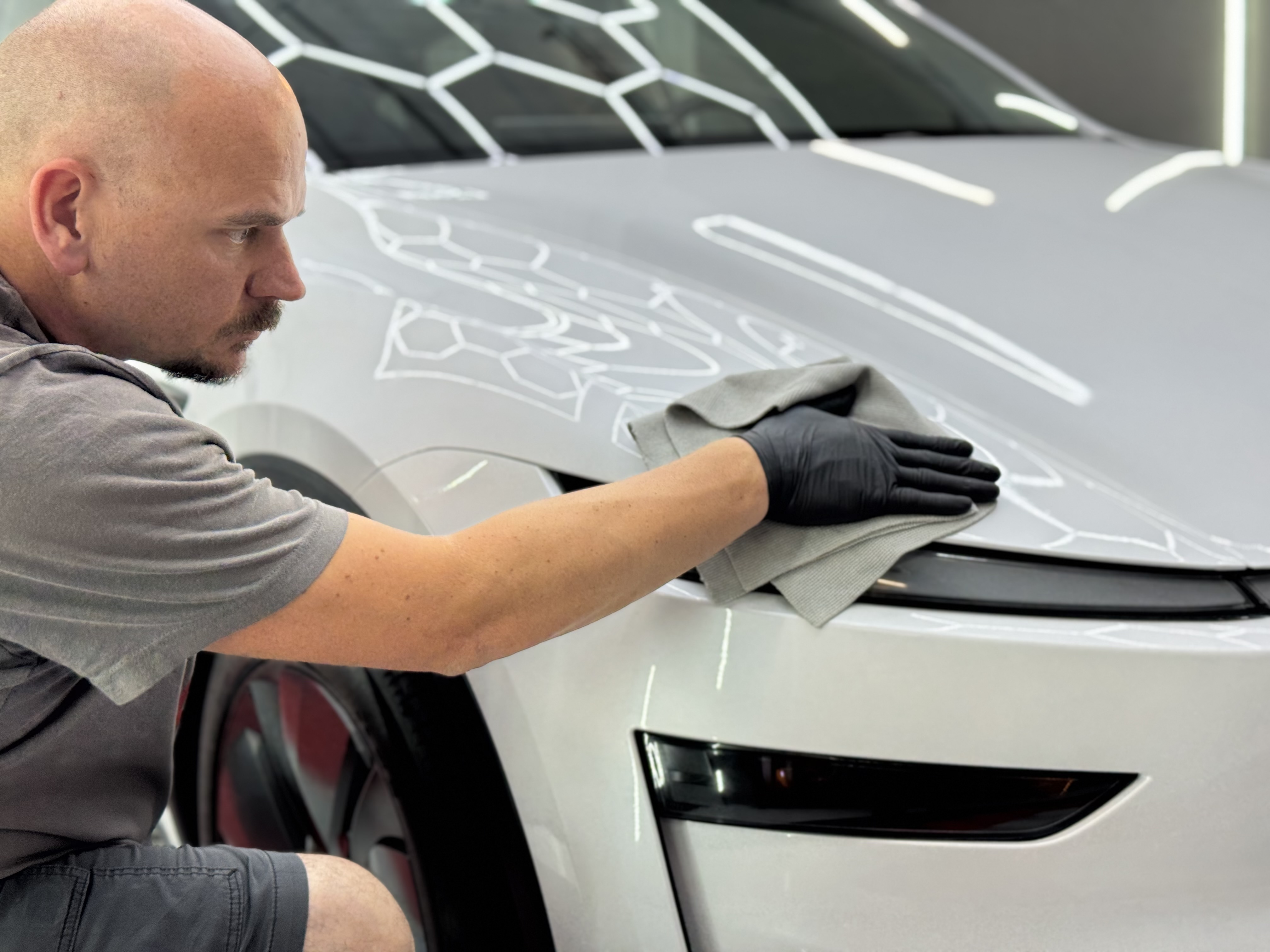 Paint protection film install on a Tesla in Chattanooga