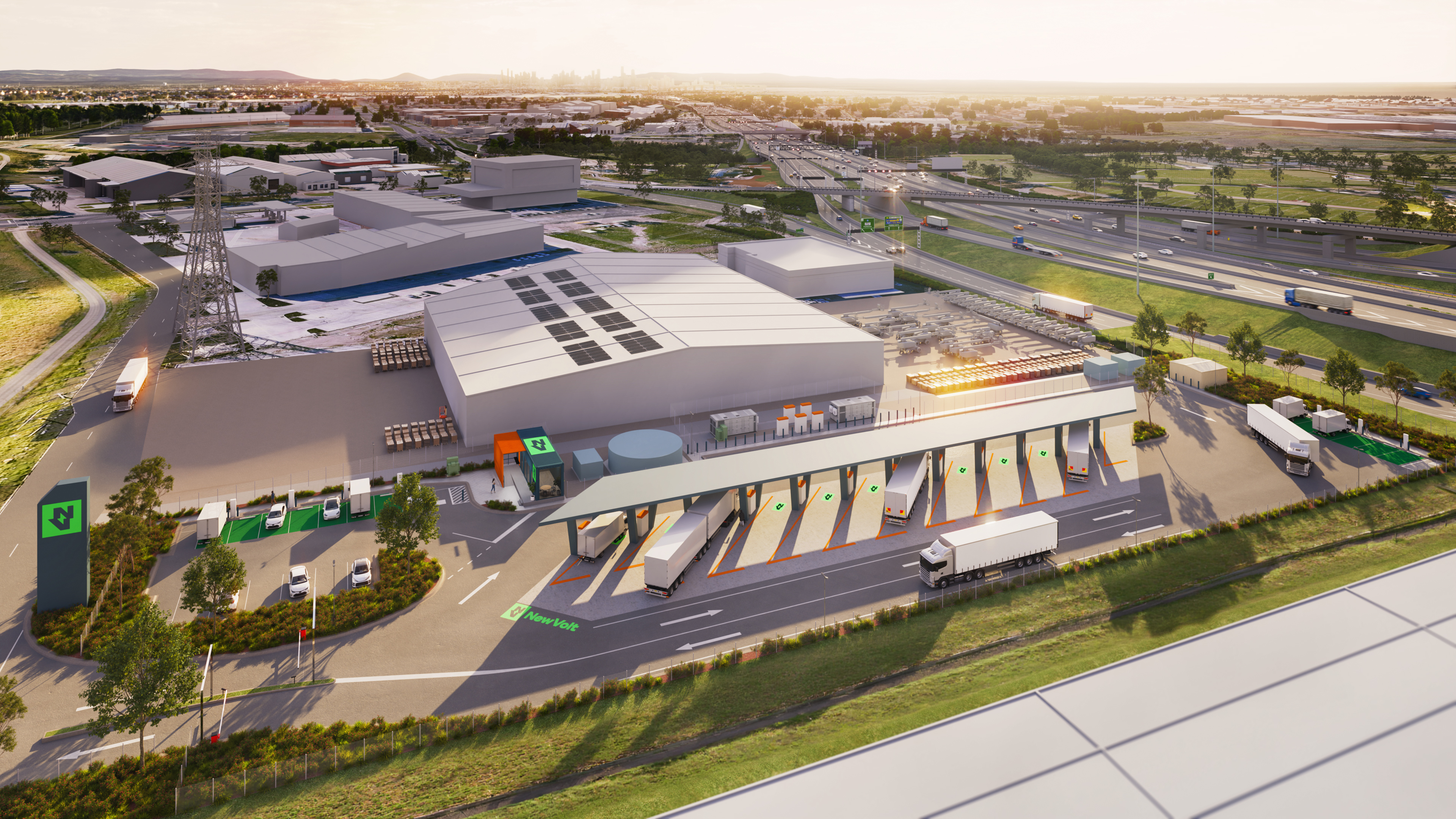 NewVolt breaks ground on national fast charging network for electric trucks