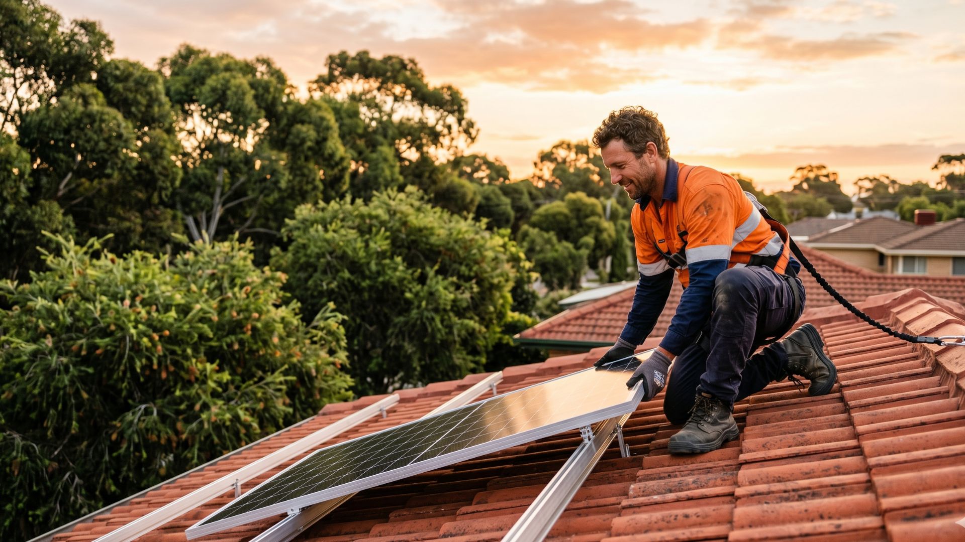 Solar panels on a South Australian home