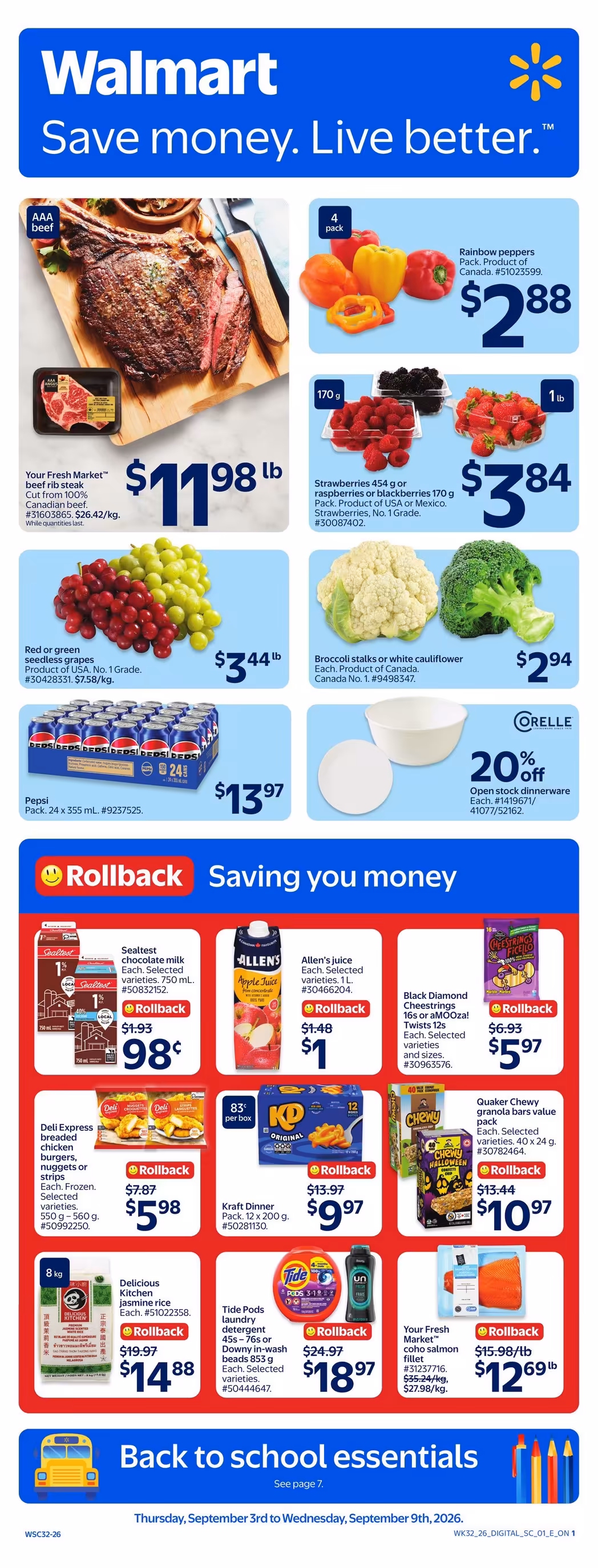 Walmart flyer September 3 – September 9, 2026 - page 1 of 39