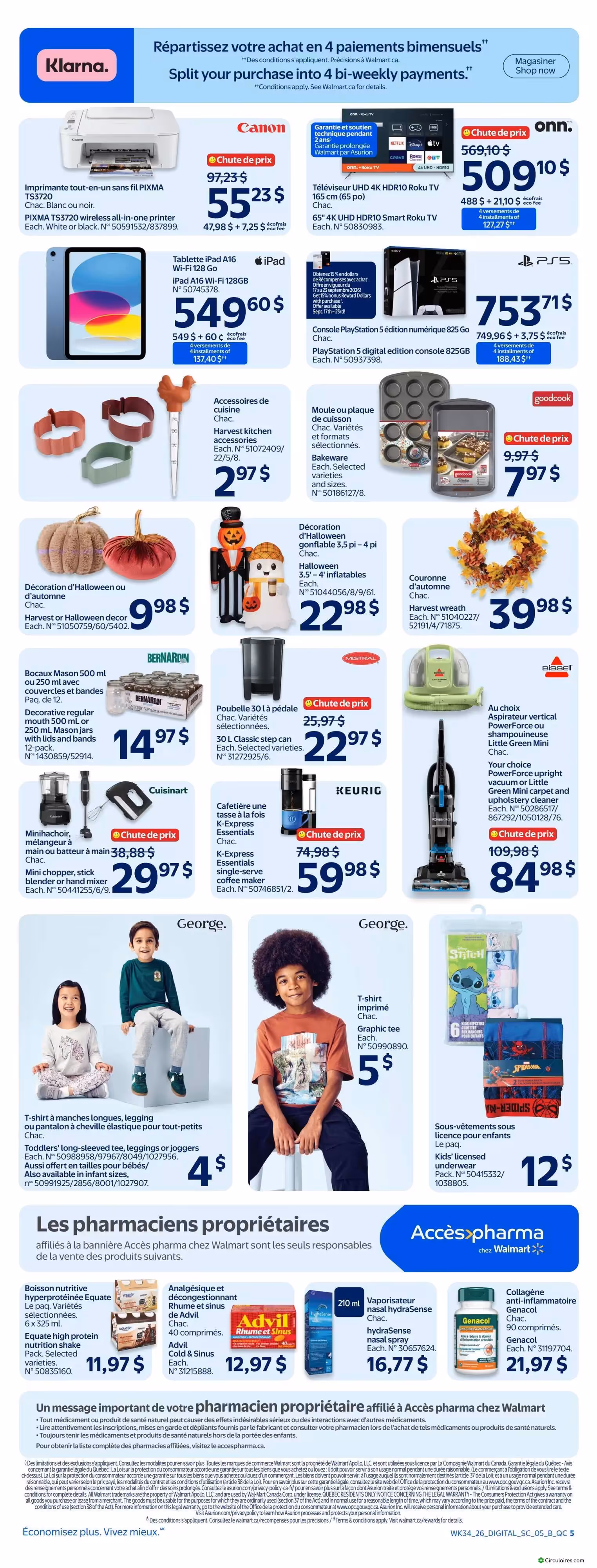 Circulaire Walmart du jeudi 17 septembre au mercredi 23 septembre 2026 - page 5 of 6