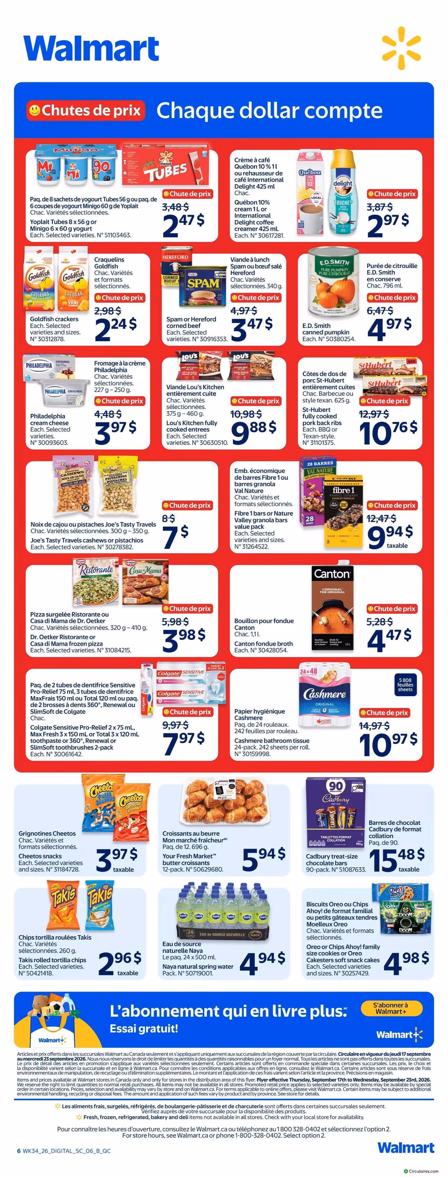 Circulaire Walmart du jeudi 17 septembre au mercredi 23 septembre 2026 - page 6 of 6
