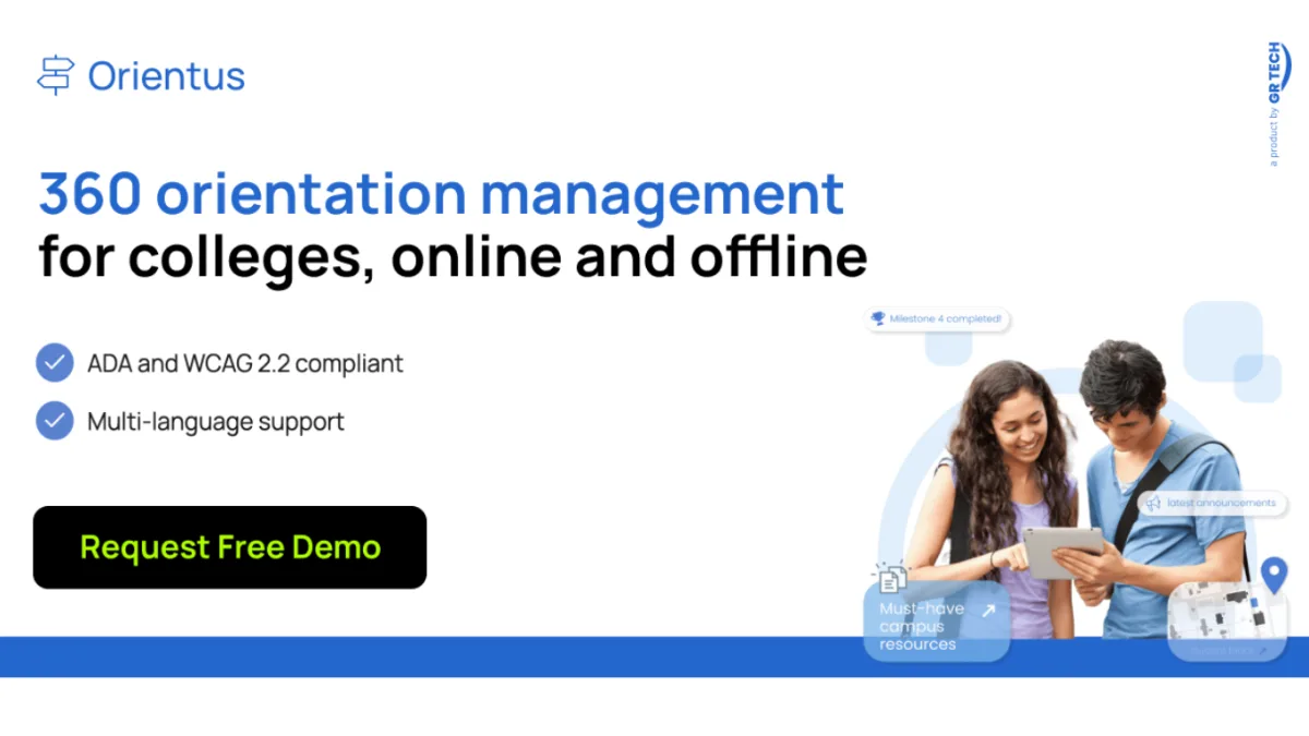 Orientus 360 orientation management for colleges, online and offline