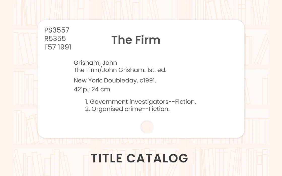 Digital representation of a title catalog