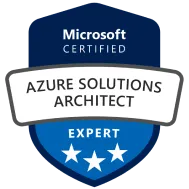 azure solutions architect certified badge