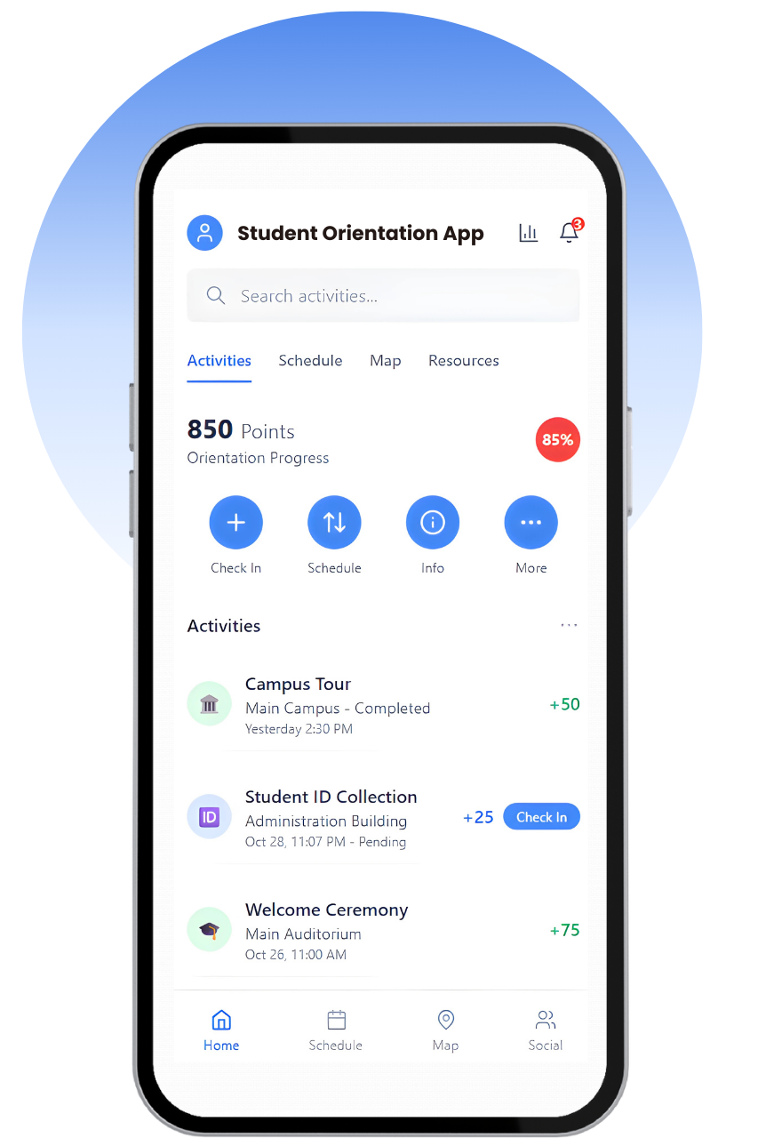 Mobile app for tracking learner progress and assessments”