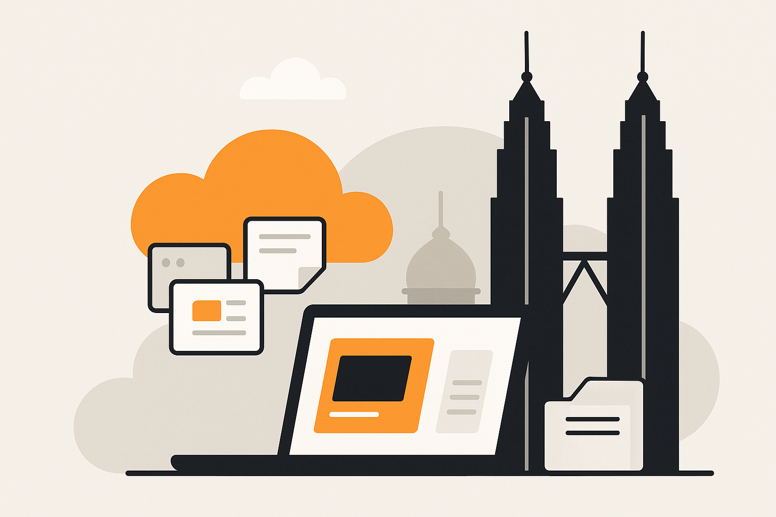 Malaysia business illustration