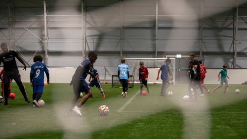 professional indoor football training for kids in Dubai