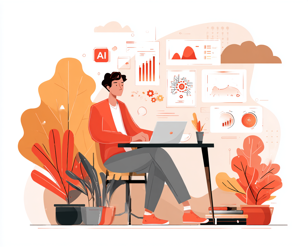 person working AI