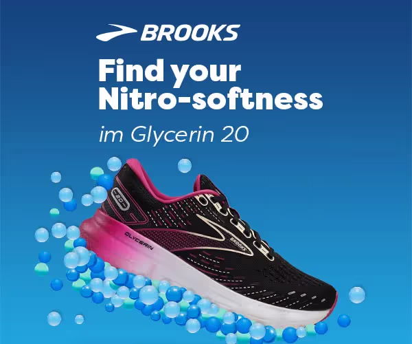 Ein Bild eines rosa Brooks-Damenlaufschuhs