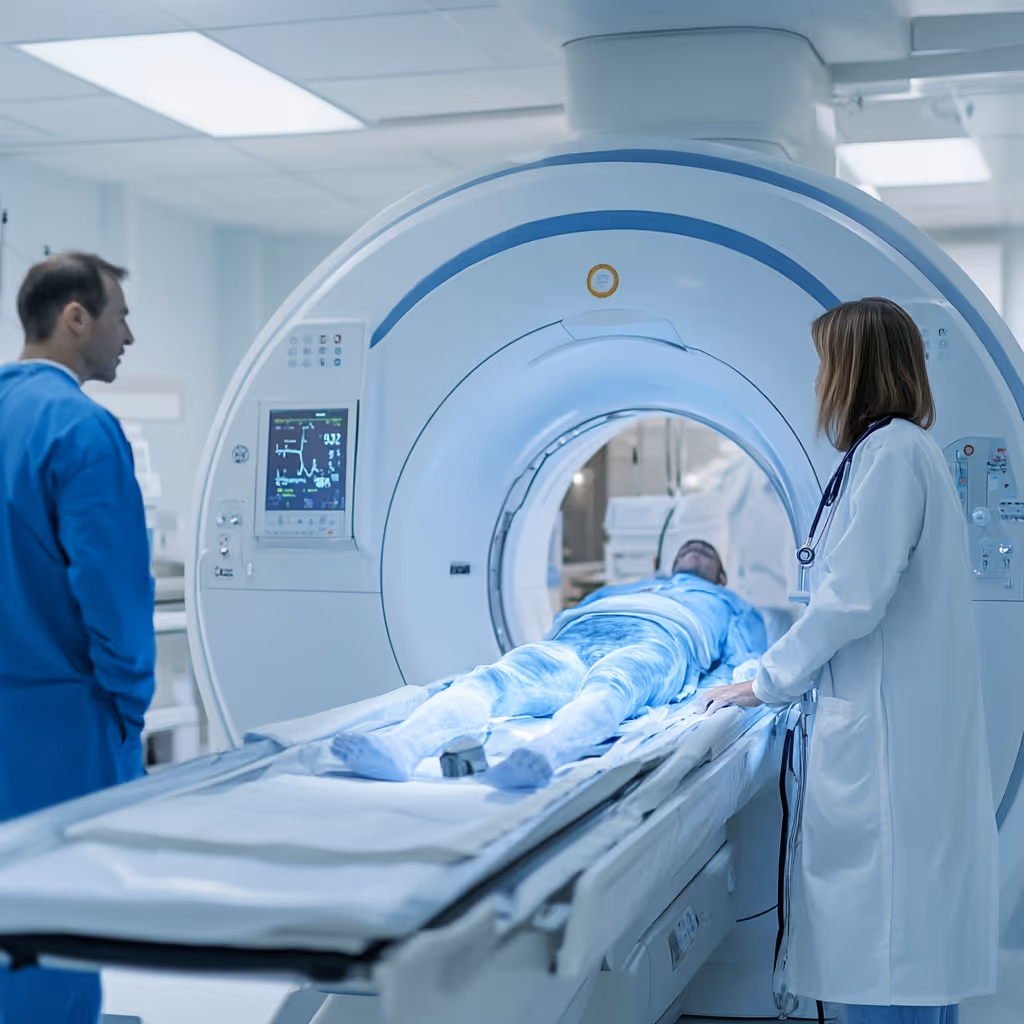 Advanced medical imaging technology in use at a facility.