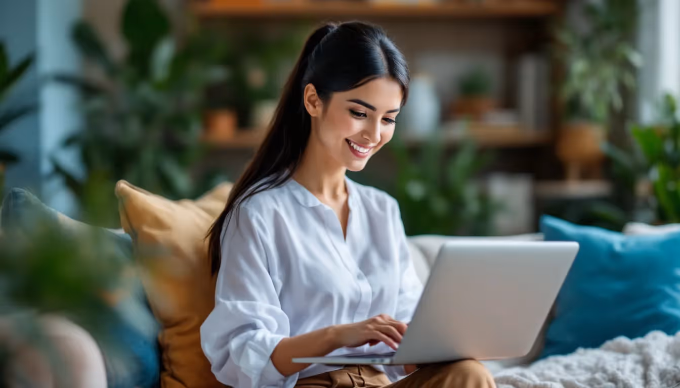 A healthcare professional conducting a telehealth appointment while living abroad.