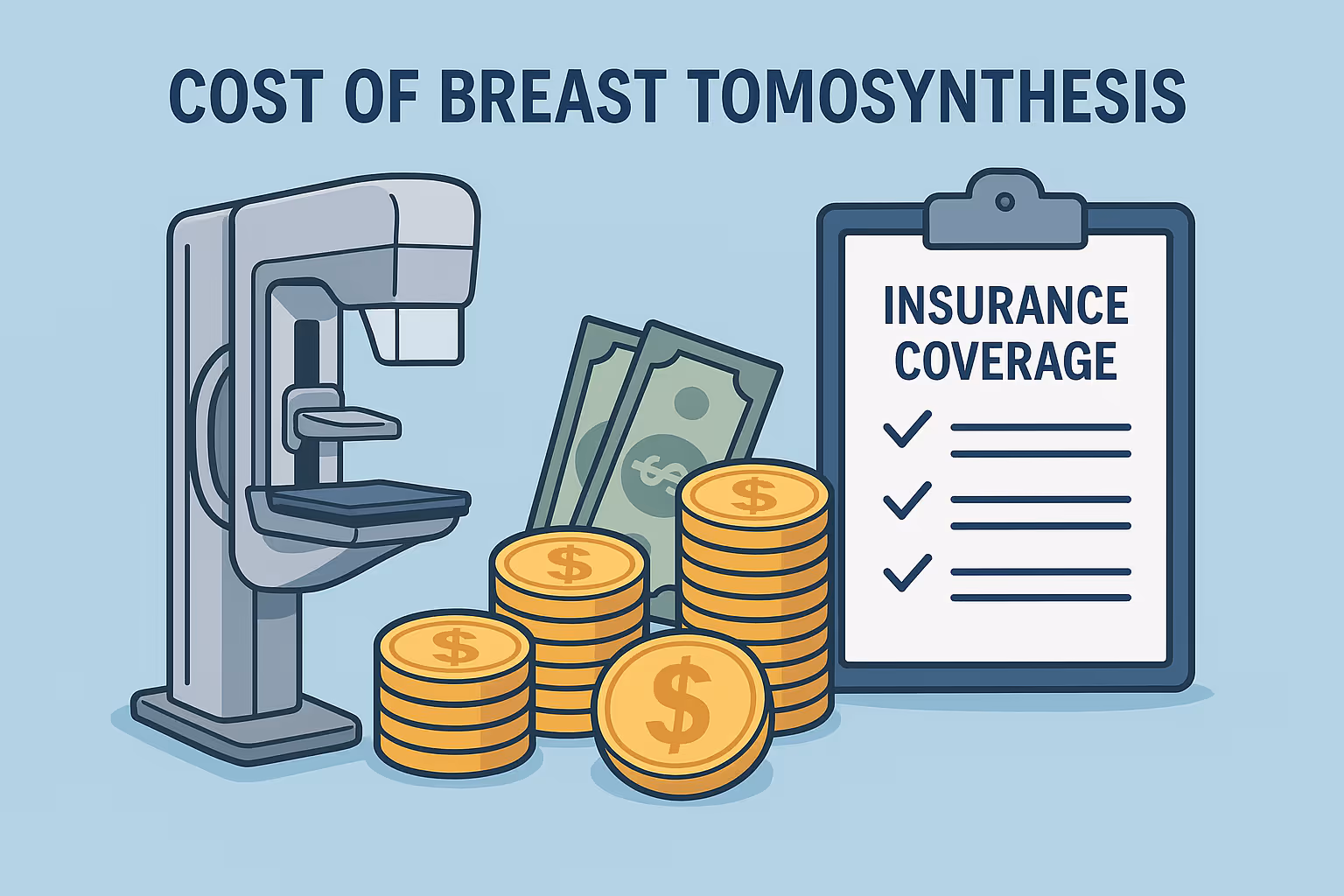 A visual representation of the costs associated with breast tomosynthesis.