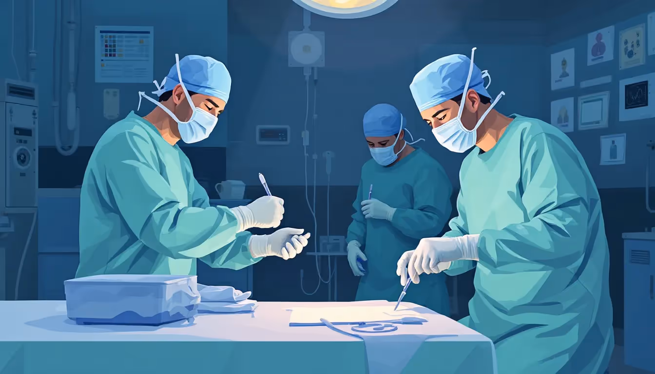 An illustration of cervical cancer screening methods including pap tests and HPV testing.