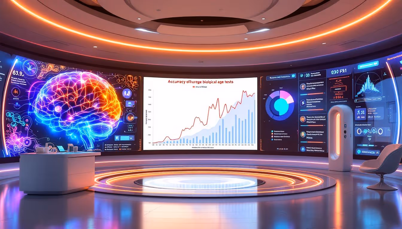 A graphical representation of the accuracy of biological age tests, including a focus on how accurate are age tests.
