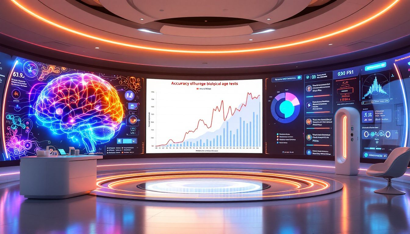 A graphical representation of the accuracy of biological age tests, including a focus on how accurate are age tests.