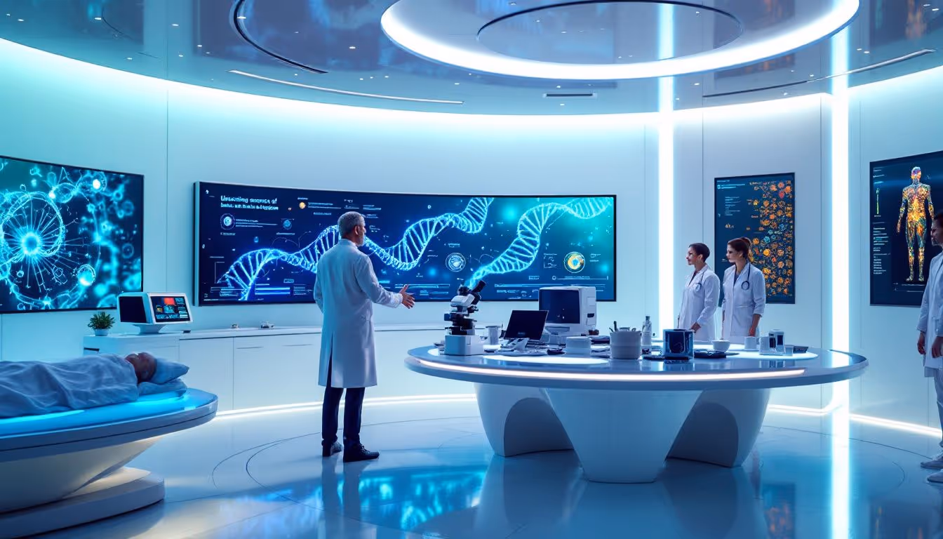 The office of a longevity doctor showcasing a modern healthcare environment.