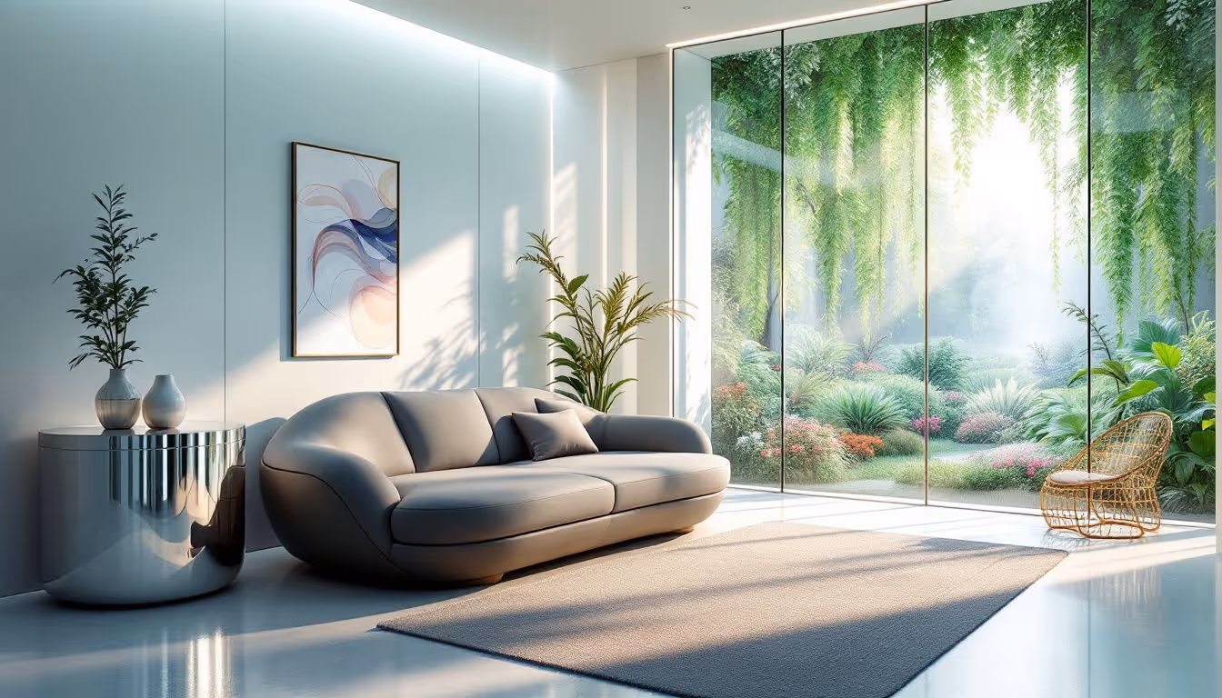 A peaceful therapy room in a longevity clinic designed for mental health consultations.
