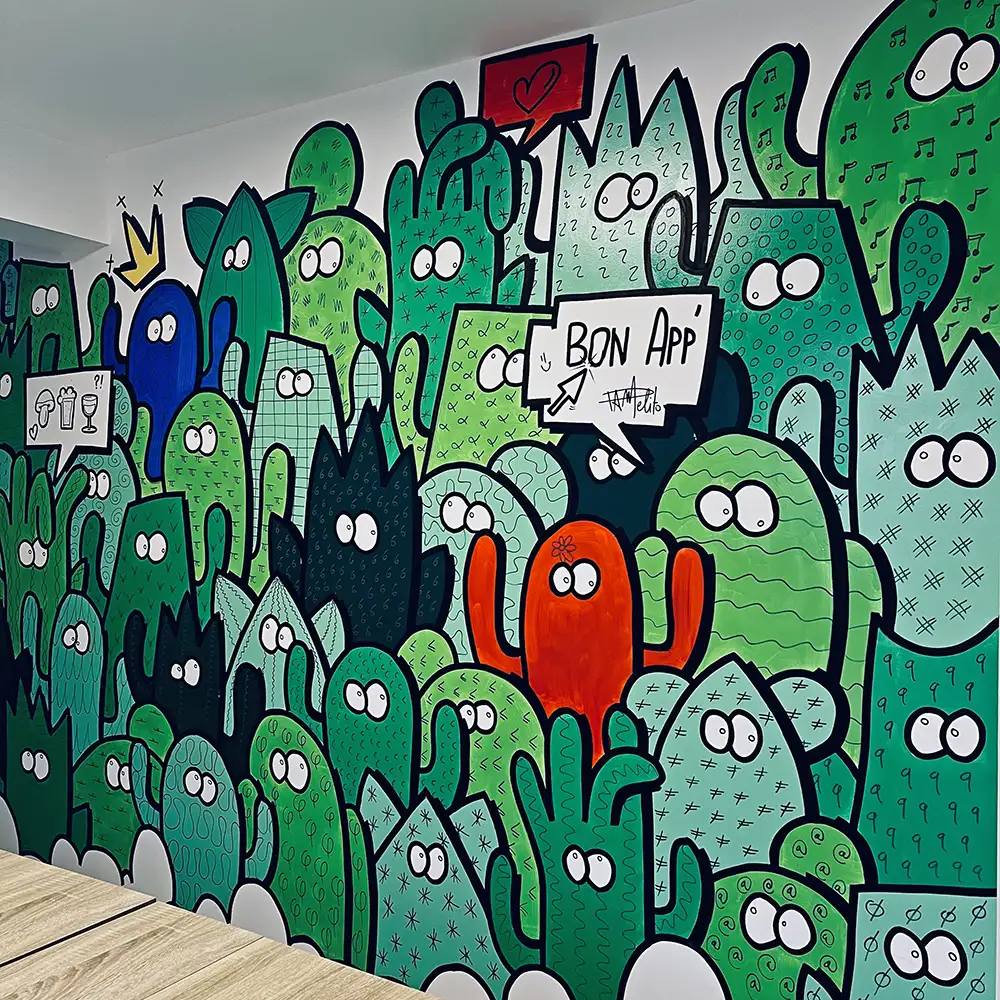 Décoration peinture dans la cuisine de ARPA Trafic