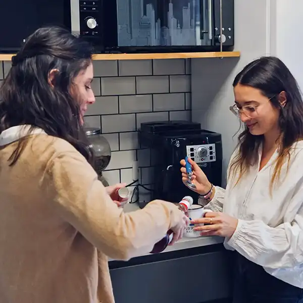 Pause café de l'équipe