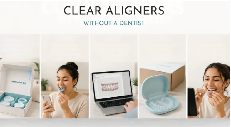  At-home teeth straightening process