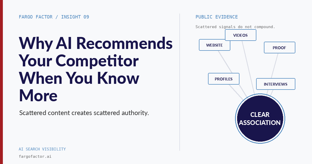 Why AI Recommends Your Competitor When You Know More