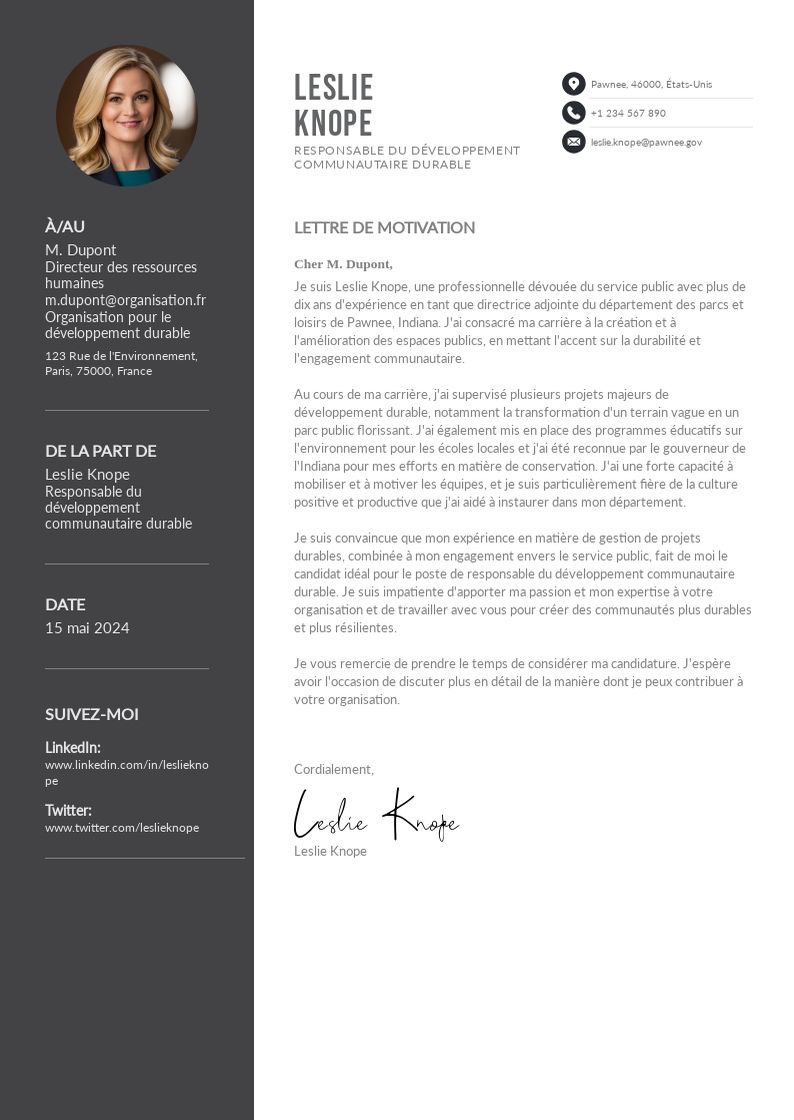 Maîtrisez l'Art de la Lettre de Motivation pour Devenir Responsable du Développement Communautaire Durable