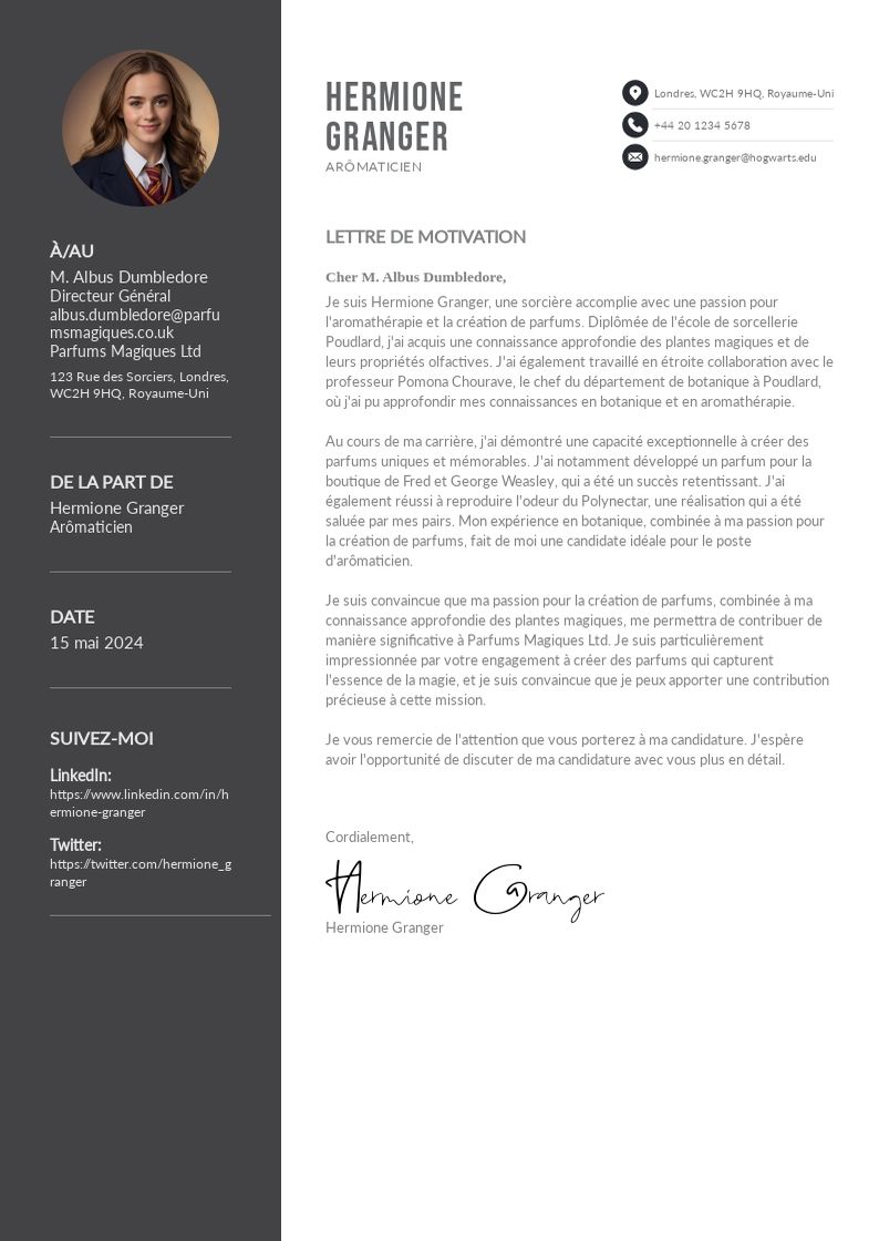Maîtrisez l'Art de la Lettre de Motivation : Guide Complet pour Arômaticien