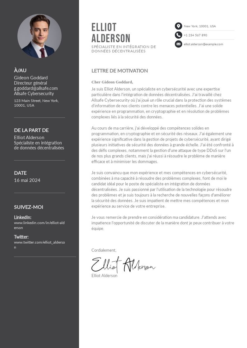 Comment Rédiger une Lettre de Motivation Impeccable pour un Spécialiste en Intégration de Données Décentralisées ?
