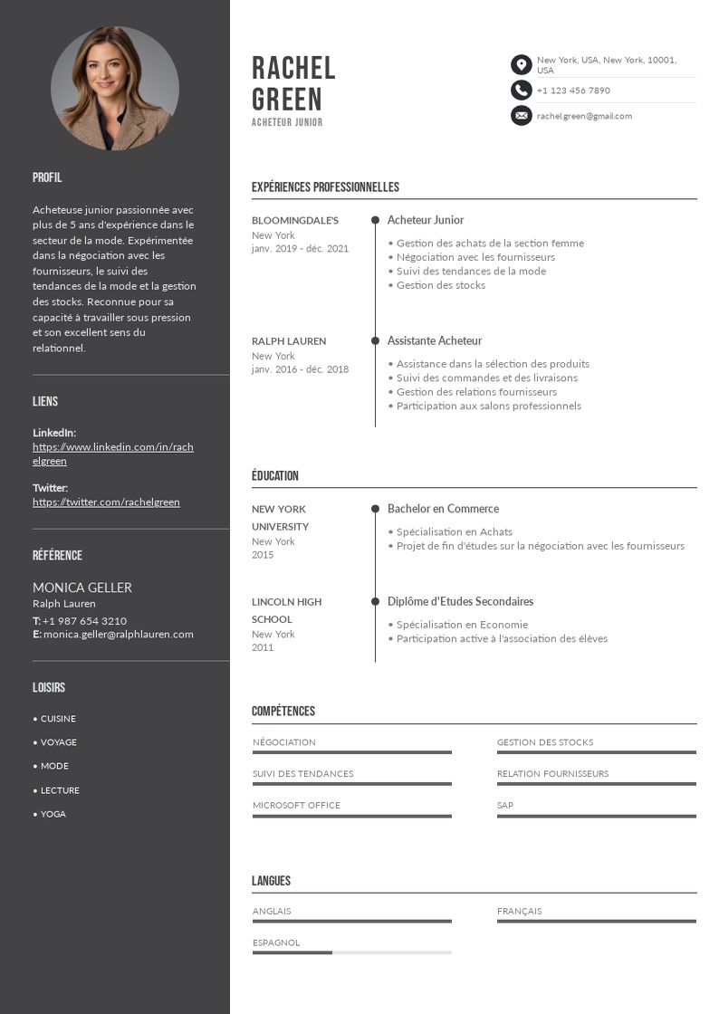 Conseils De Cr ation De CV Acheteur Junior Parfait Conseils De Cr ation De CV Acheteur Junior Parfait