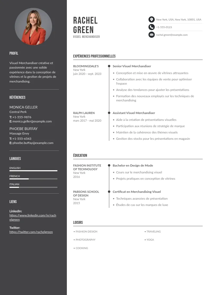 CV Visuel Merchandiser : Guide et Exemple Gratuit 2025