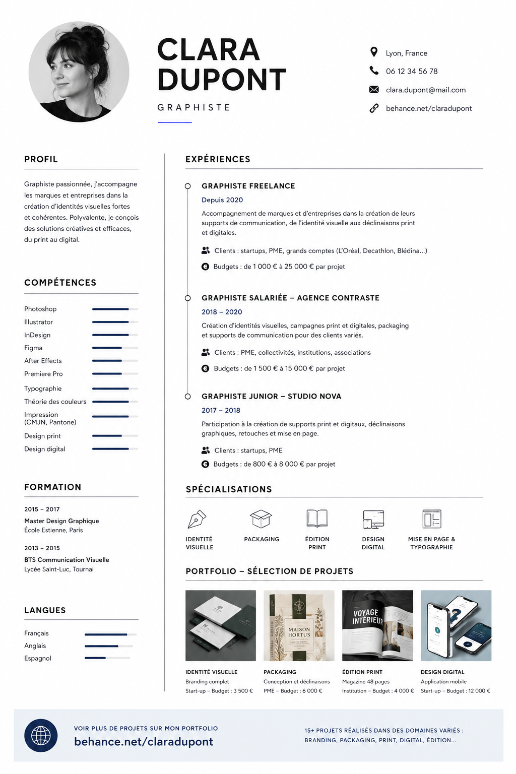 exemple d'un cv de graphiste