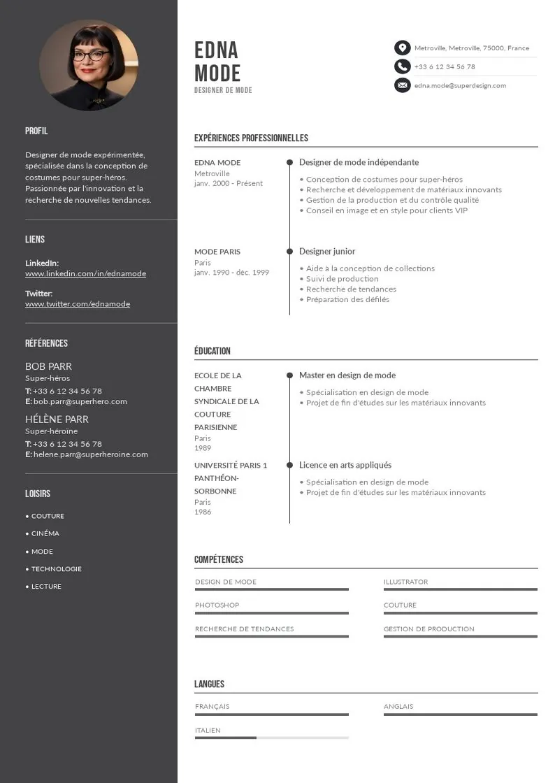 CV Designer : Exemples & guide complet 2026