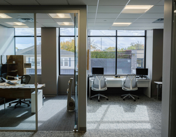 Gray Ice Higdon office interior