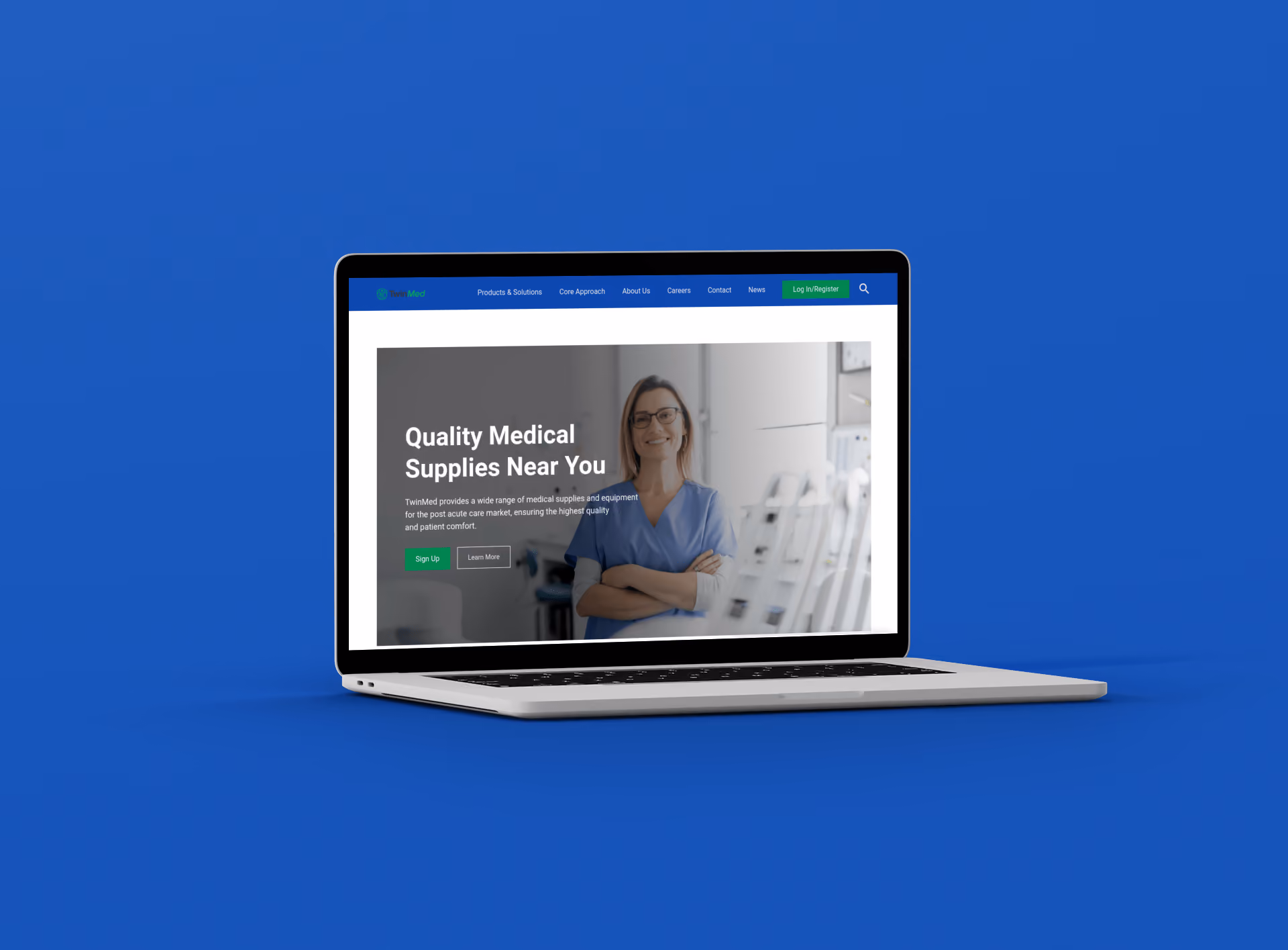 Example custom kitchen and bath website design on laptop and phone