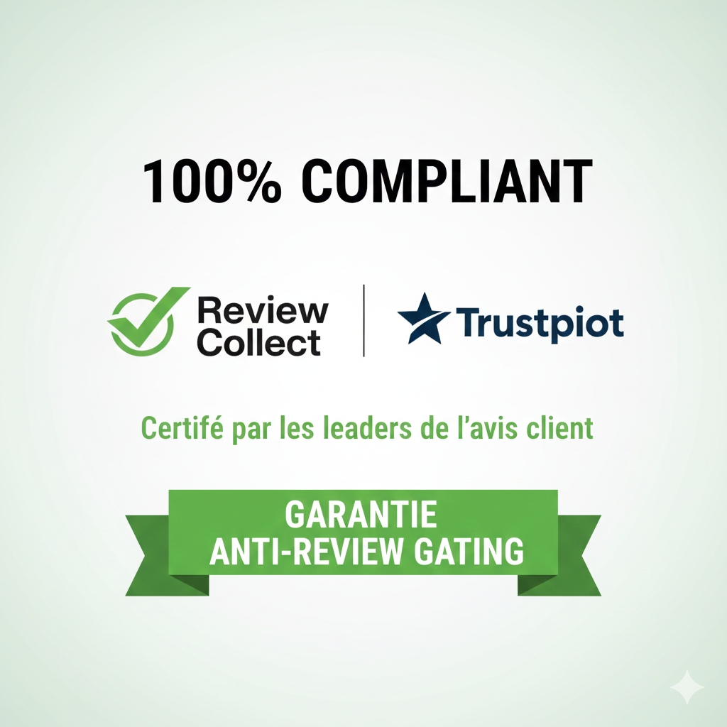 Interface de choix neutre Review Collect entre support client et avis public.