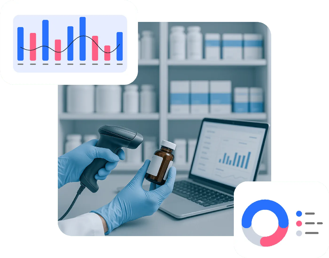 Telehealth appointment of doctor speaking to patient about a medication using a fully integrated software