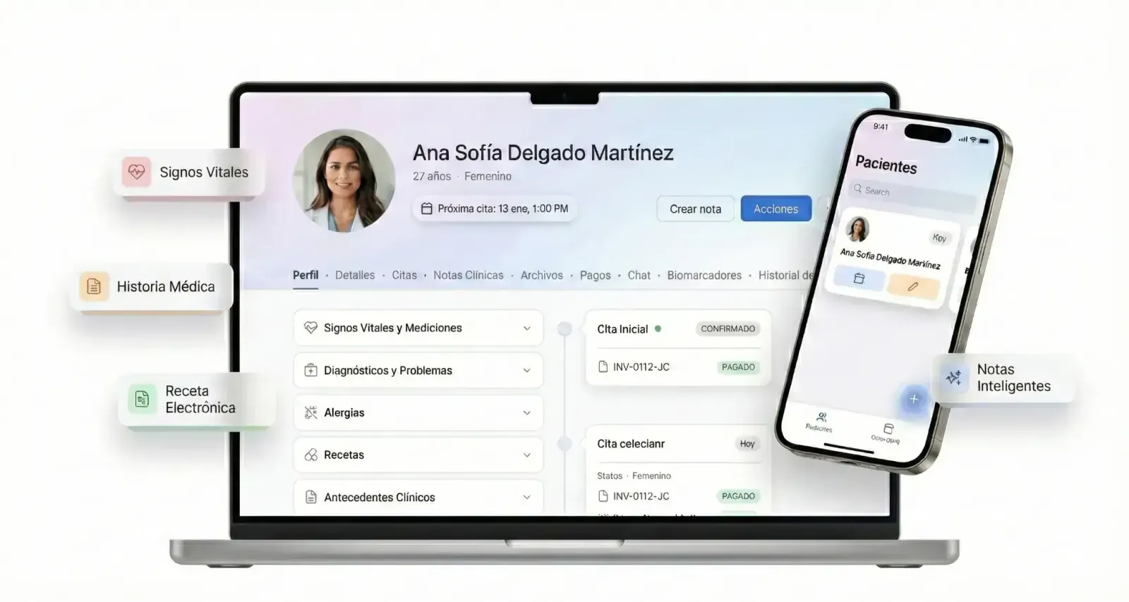 Expediente Clínico Electrónico Luna Health — clínicas en Panamá
